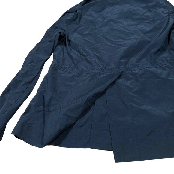 Eileen Fisher Sz XS Lightweight Hooded Unlined Jacket / Raincoat in Navy Blue - Picture 5 of 11